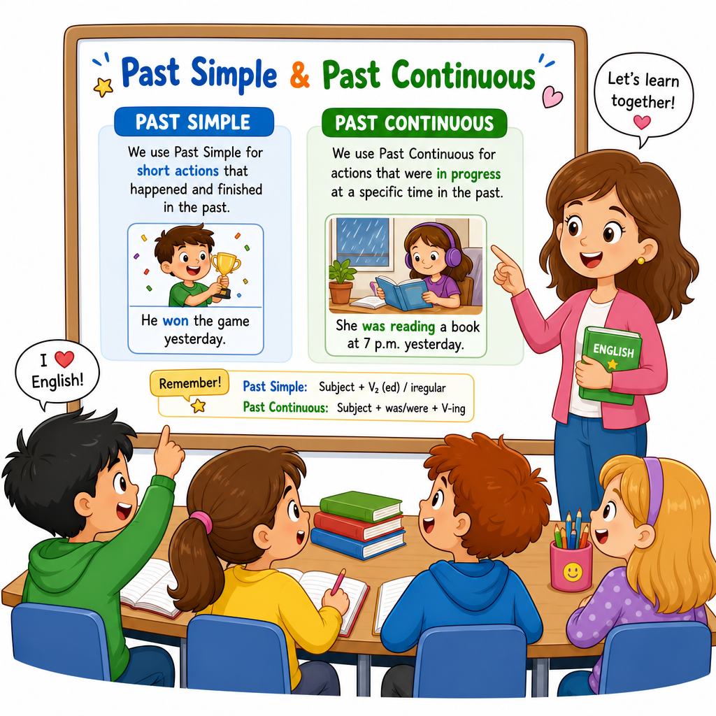 Past simple, past continuous Part 1