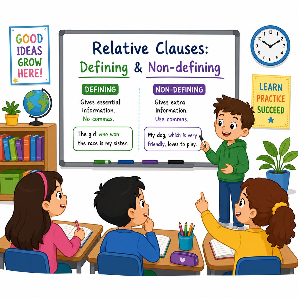 Relative clauses: Defining and non-defining Part 1