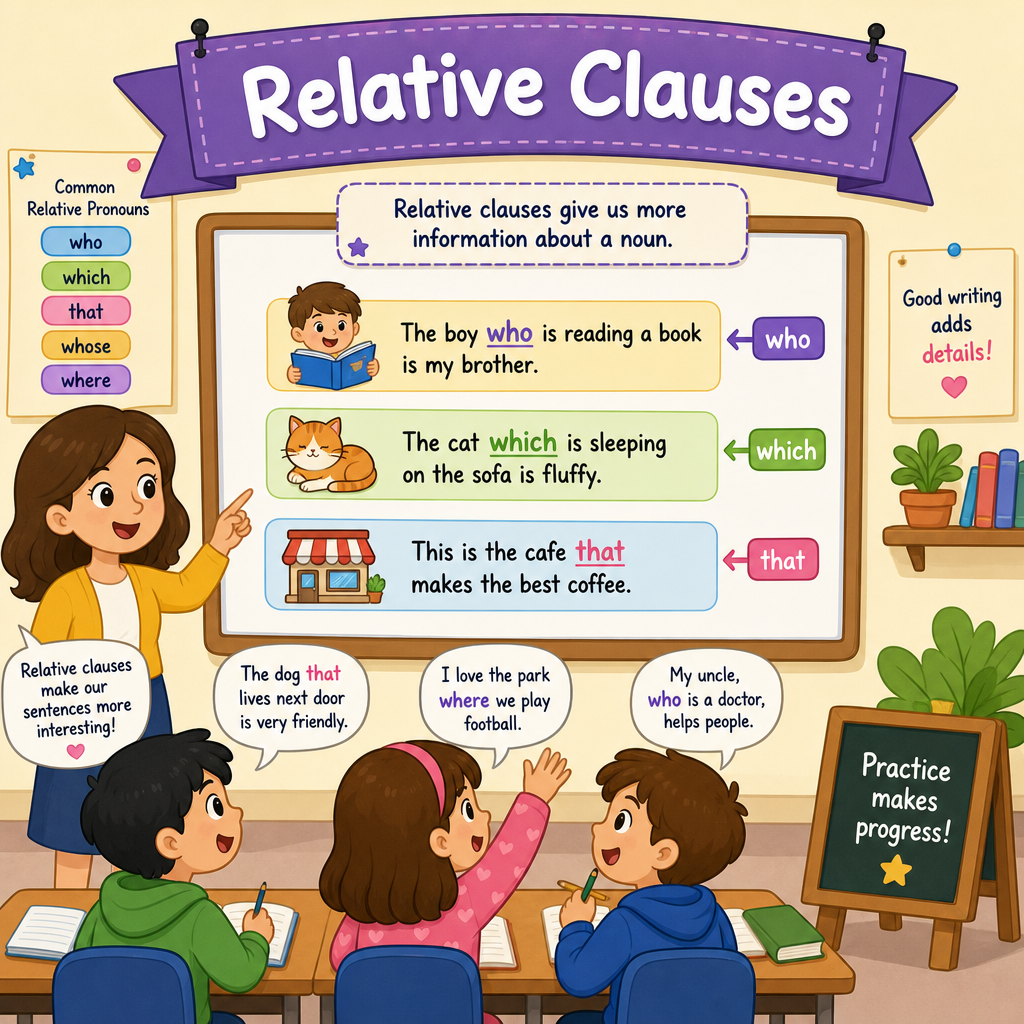 Relative clauses: Defining and non-defining Part 2