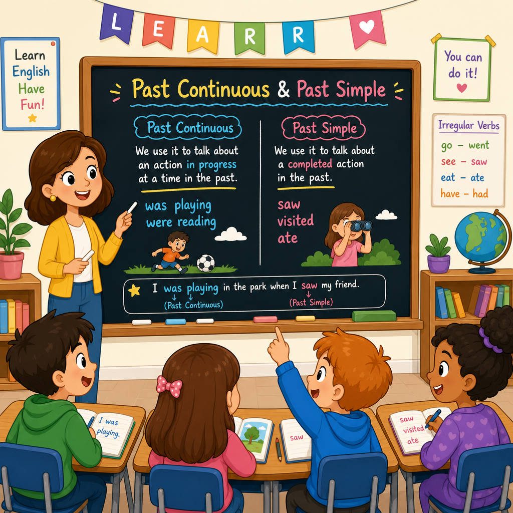 Past continuous and past simple Part 2