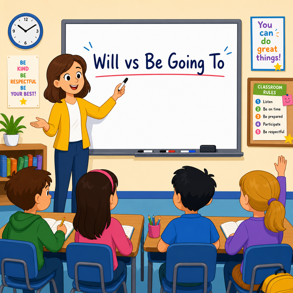 ‘Will’ vs ‘be going to’: Future forms Part 1