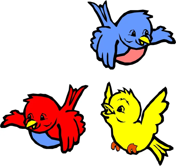 three birds