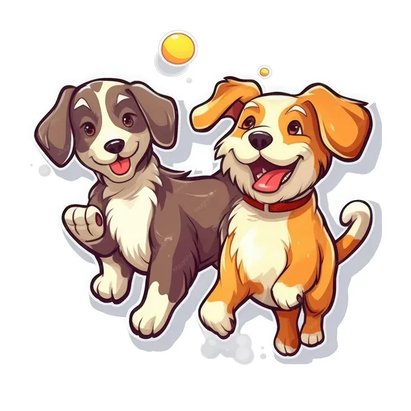 two dogs